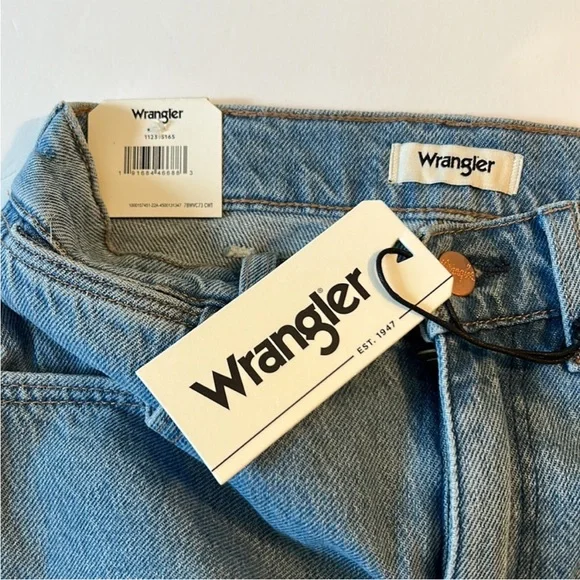 Wrangler 25 x 28 Jeans Wild West 603 High Rise Straight Earthwash Blue NWT